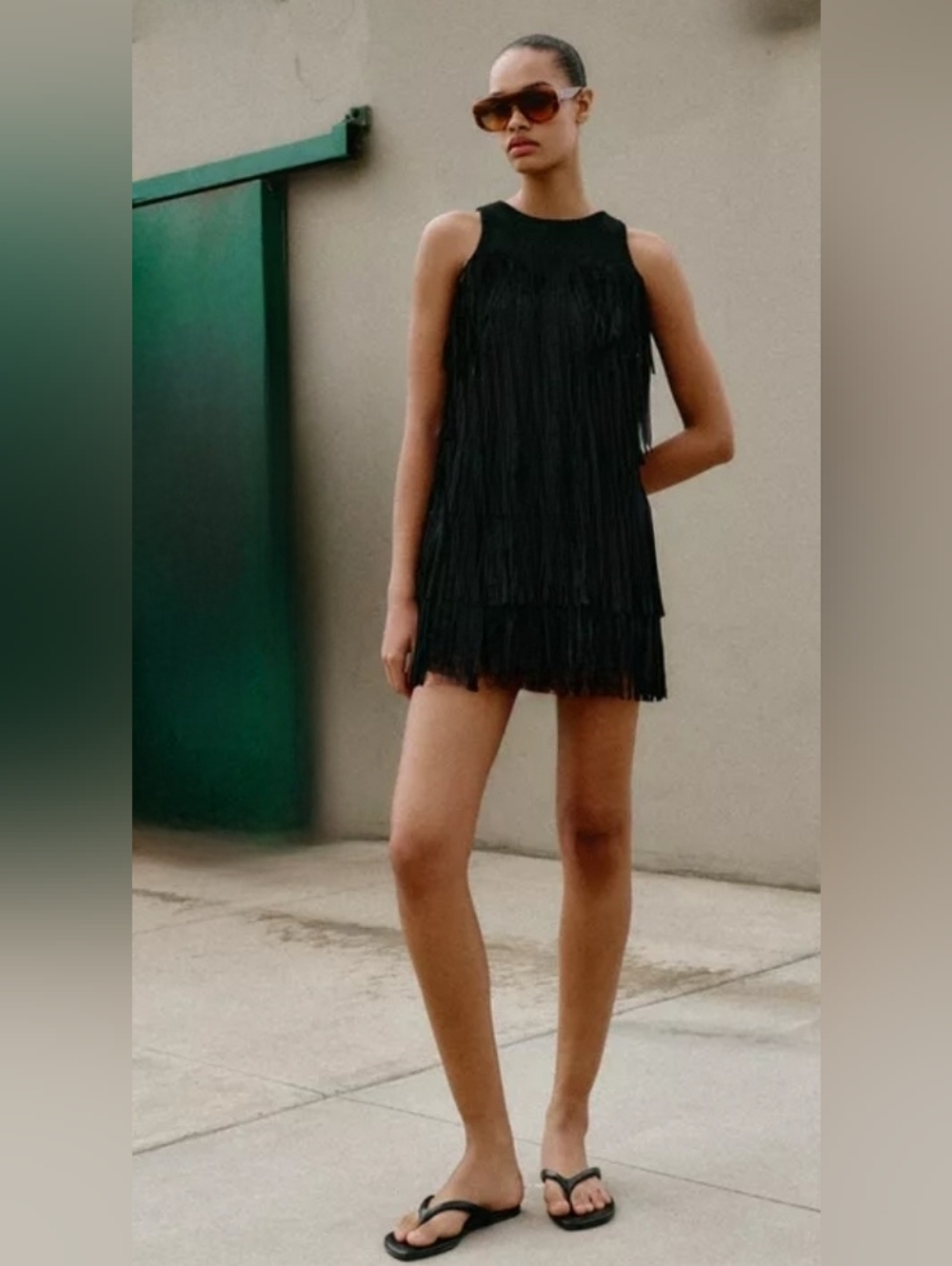 Zara Black Ruffled Mini Dress - Picture 14 of 14